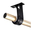 Ceiling-Mount Bracket Black Curtain Rod Holder Heavy Duty Curtain Pole