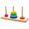 Wooden Tower of Hanoi Intellectual Toy Brain Teaser 8 Rings