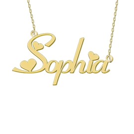 Name Necklace with Heart Jewelry Gifts Christmas Gifts Mothers Day Gift for Her Sophia