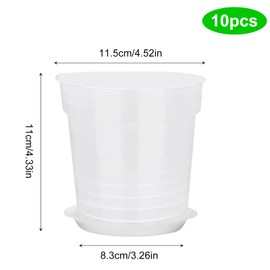 Pizsieat 10 Pieces Orchid Pot Transparent for Indoor Outdoor Balcony Desk (A)