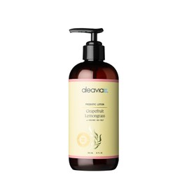 Aleavia Grapefruit Lemongrass Prebiotic Body Lotion – Lightly Scented, All-Natural Moisturizing Body Lotion with Organic Essential Oils – 12 Oz