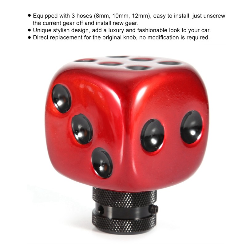 Car Modified Dice Gear Shift Knob Stick Lever Shifter Universal