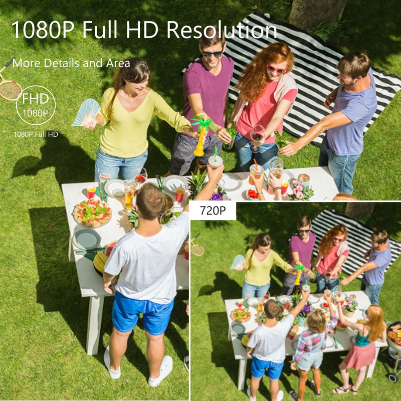 2MP 1080P Full High Definition Security Camera Outdoor/Indoor (Hybrid 4-in-1