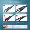 3-Piece Windshield Wipers For Ford Edge 2015 2016 2017 2018