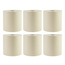 Boardwalk WPBWK32GREEN 8 in. x 800 ft. 1-Ply Green Xtra Roll Towels - Natural (6/Carton)