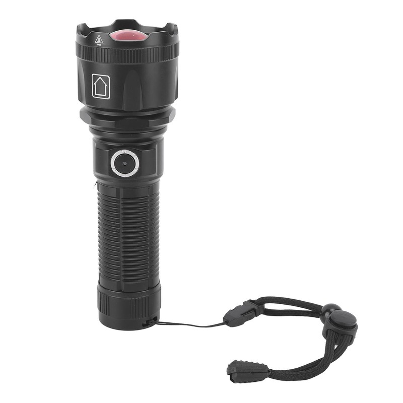 30W Zoomable Flashlights LED Metal Switch Super Bright Flashlight for