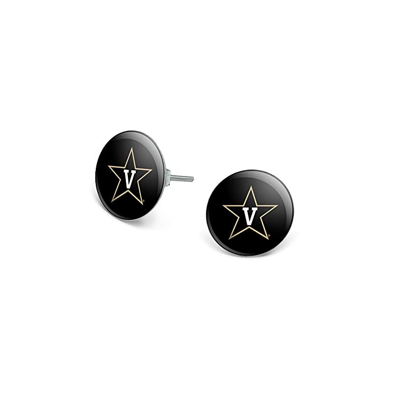 Vanderbilt University Logo Novelty Silver Plated Stud Earrings