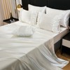Dreamwaka White Comforter Set with Satin Sheet Set King 8