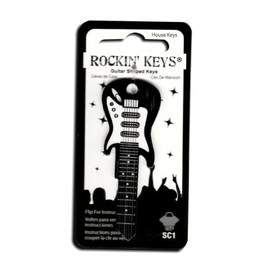 Black Electric Guitar Shaped Rockin' Key - SC1