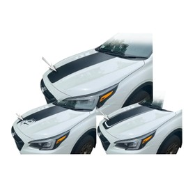 BENINI DESIGN STUDIO - Hood Blackout Racing Stripe Decal Compatible with Subaru Outback 2014-2024 Wilderness (White, Style 1)