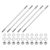 sourcing map 5pcs Double Ended Stud Screws, M5x150mm 304 Stainless