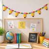Back to School Classroom Garland Felt Pencil Pom Pom Hanging