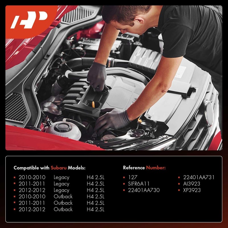 A-Premium Iridium Platinum Bujías compatibles con Subaru Outback 2010-2012, Legacy