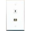 RiteAV LC Multimode Fiber Duplex USBC Wall Plate Flat/Solid [White]