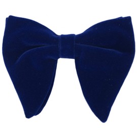 Justar - Pajaritas de terciopelo para hombre, preatadas, de gran tamaño, para esmoquin formal, mariposa, pajaritas grandes, Azul marino, Large