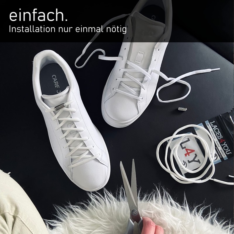 Run out sports Elastic Laces With Metal Fastener, No Bow,