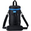 JJC DLP-6II Water Resistant Deluxe Lens Pouch with Shoulder Strap fits Lens Size below 113 x 240mm