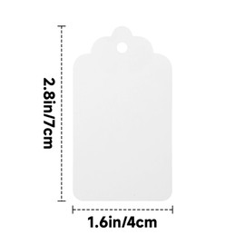 KINGLAKE White Gift Tags with String,Blank Gift Tags 1.6X2.8 Inch,Christmas Gift Tags for Presents,50 Pcs White Gift Tags,Price Tags,Holiday Gift Bag Tags for Gifts Christmas Wrapping Crafts