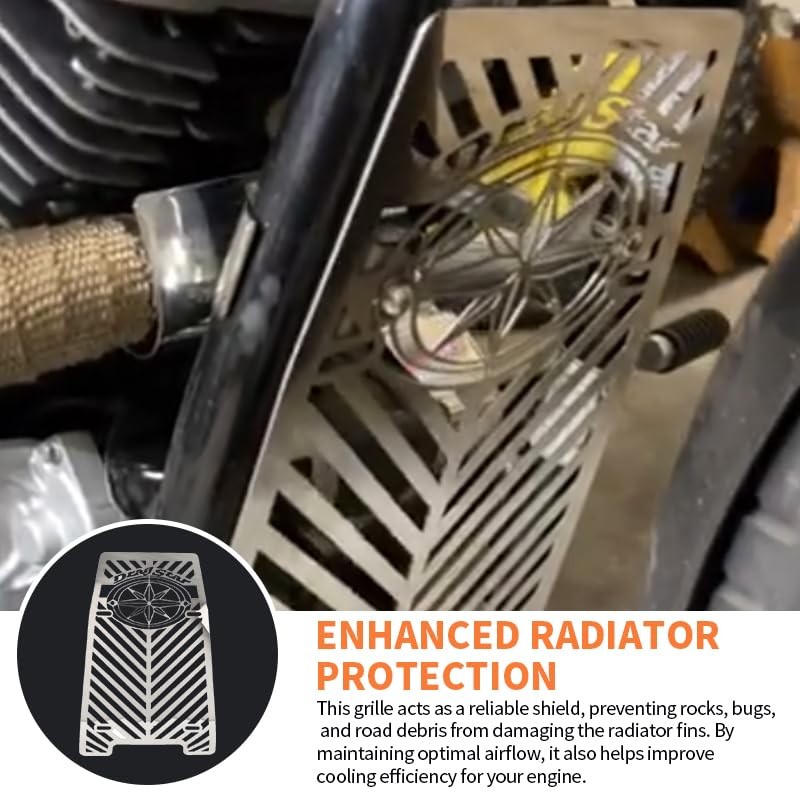 New Radiator Cover Guard Grill Grille Shrouds Cooler Protector Compatible