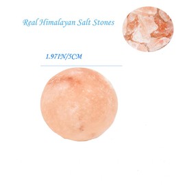 QYLHH 2 Pcs Ball Himalayan Salt Massage Stones Hot Massage Cold Massage Stones Set Warm Rocks Kit for Facial SPA1.97IN