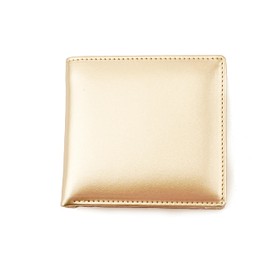 UGFJMN Men's Bi-fold Genuine Leather Coin Purse, Leather, 4 Cards, gold