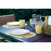 Kraftware Fishnet Oval Placemat for Any Outdoor Table, Lemon Yellow,