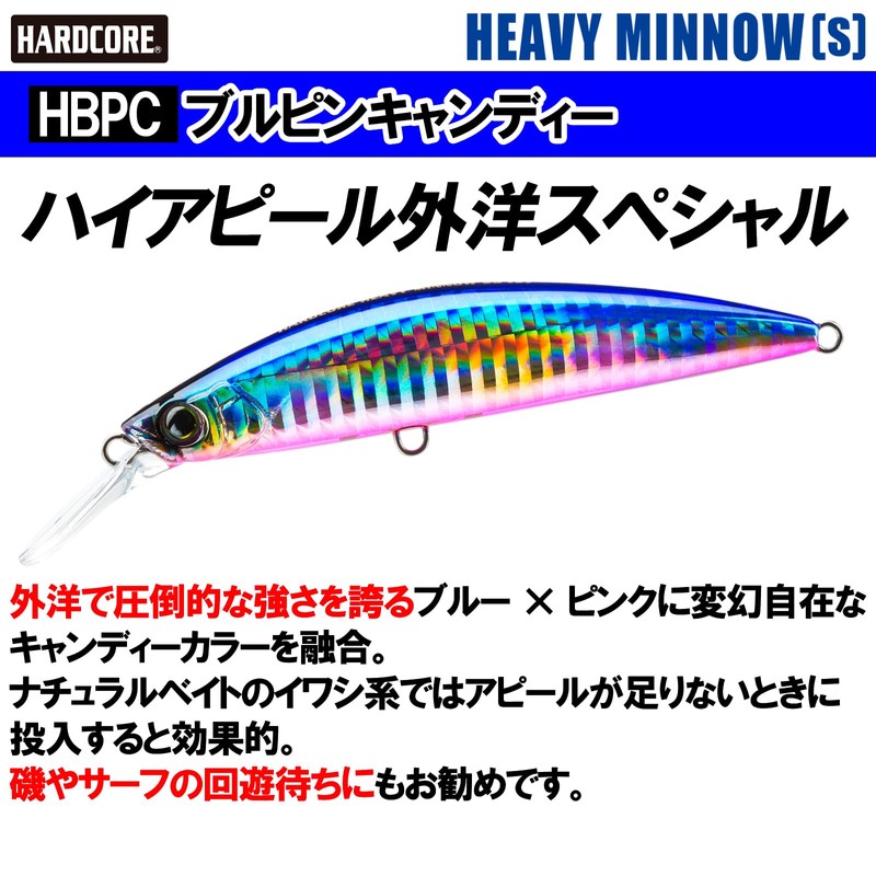 Duel Hardcore Heavy Minnow (S) Lure, 2.8 / 3.5 /