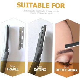 Cuchilla para Cejas Repuesto y Estuche Compacto Recortadora Ligera y Segura para Perfilado Facial y Cuidado Personal