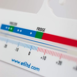ETI horizontal fridge or freezer thermometer - easy to read