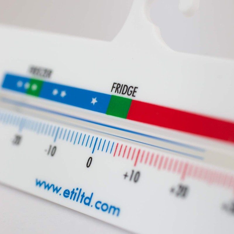 ETI horizontal fridge or freezer thermometer - easy to read