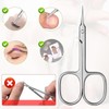 Cuticle Scissors, Ultra Fine Curved Blade, Small, Stainless Steel, Cuticle