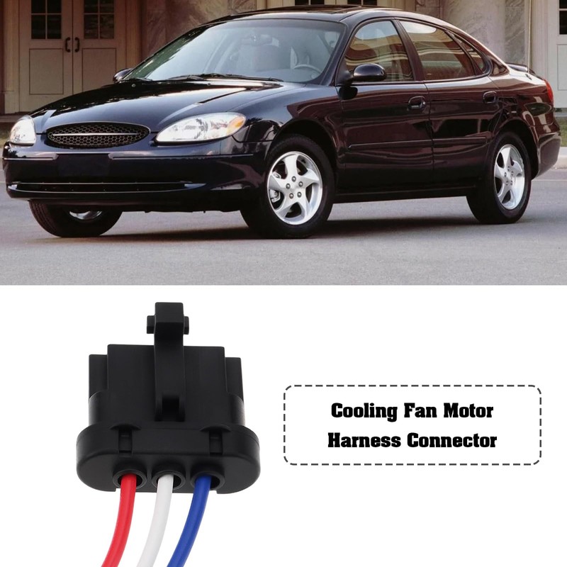 ECSiNG Cooling Fan Motor Harness Connector 3P Compatible with Ford