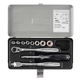 TONE Socket Wrench Set 1850M Insertion Angle 0.25 inch (6.35 mm) (1/4 inch), Silver Contents: 11 Pieces