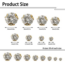 Bofanze Pack of 400 Bofanze Prong Setting Rhinestones for Sewing on Claw Flat Back Rhinestones Crystal with Prong Setting Hand Stitched Diamond Accessories for Craft Costumes, Wedding Dresses