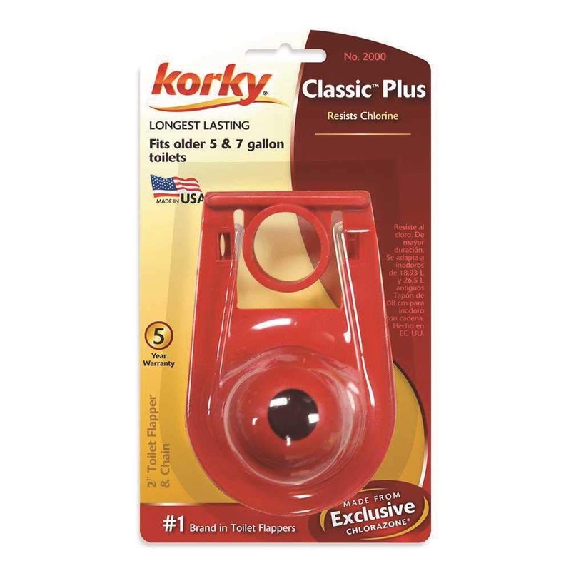 Korky 2000BP Classic Plus Flapper, Red