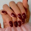 SXVME Uñas postizas cortas de gel suave, 32 piezas, 16
