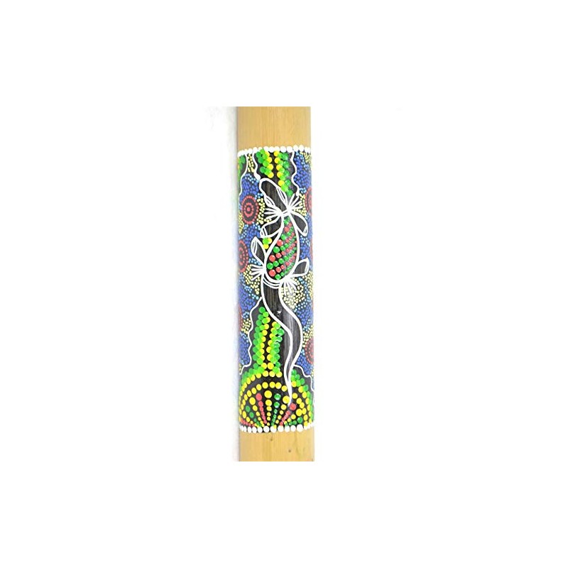 Rainstick 40 cm, Bamboo Rainstick, Hand-Painted Décor