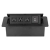 Power Socket Slow Opening Waterproof Modern Recessed Power Strip Desk