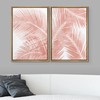 SIGNWIN Framed Canvas Print Wall Art Set Tropical Red Pastel