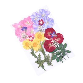 WOONEKY Artificial Hydrangeas Flowers Sticker 24pcs Dried Flowers Face Stickers for Makeup Props Floral Decals