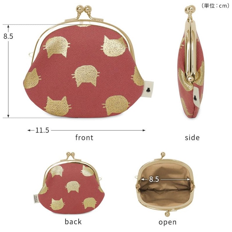 AYANOKOJI Wallet 01 3.3 inch, HAKU Nyanko Camellia