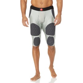 Cramer Thunder 7 Pad Football Girdle With Integrated Hip, Thigh and Tailbone Pads, Designed for Protection from High Impacts, High Hip Pad Coverage, Extra Thigh Protection Padding, Gray, 4X-Large