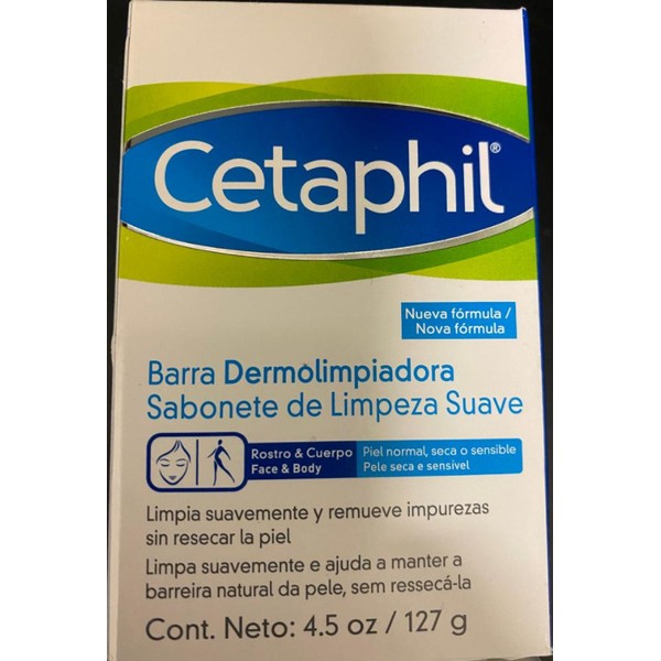 3 PACK: Cetaphil dermo cleanser bar/Cetaphiul barra dermolimpiadora/Face & Body