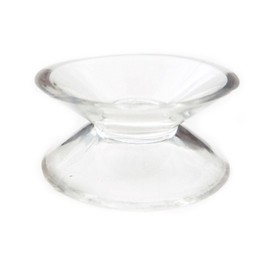 Pack of 10 x 30mm Double Sided Suction Cups/Pads/Rubber Window Suckers Clear Plastic/PVC by rubbersuckers UK. (Packet size x10)