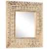 Gecheer Hand-Carved Mirror 19.7" x 19.7" x 1" Solid Mango