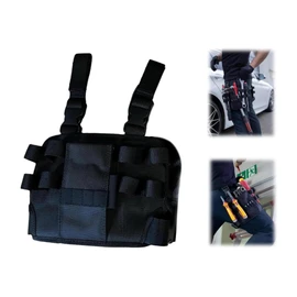Holster Z Tool Pouch - Heavy Duty Electrician Tool Belt with Adjustable Leg Strap, Multi-Pocket Organizer for Carpenters, Electricians & DIY Repairs - Comfortable Waist Strap Design