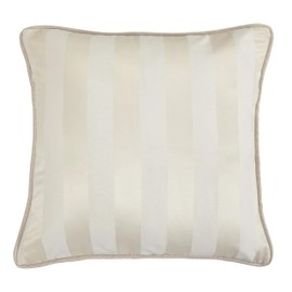 HiEnd Accents Hollywood Euro Sham, 27x27 inch, White Cream Striped Bedding, Classic Modern Contemporary Pillow Cover