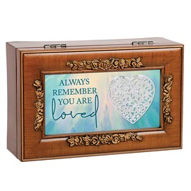 Cottage Garden Always Remember You Are Loved - Multicolor 6 x 4 Inch Poly-Cast Resin Musical Jewelry Box