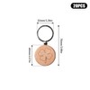 Keboyoe Pack of 20 Wooden Key Chains, Lucky Charm Key