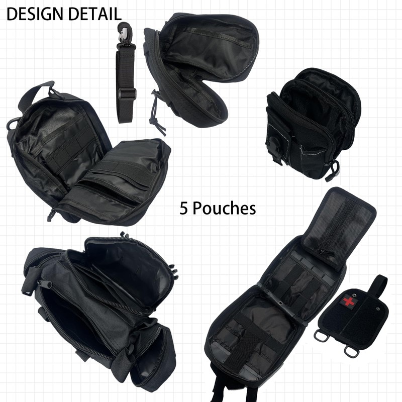 MEAUTELE 6 Pack Tactical Molle Car Seat Back Organizer Tactical